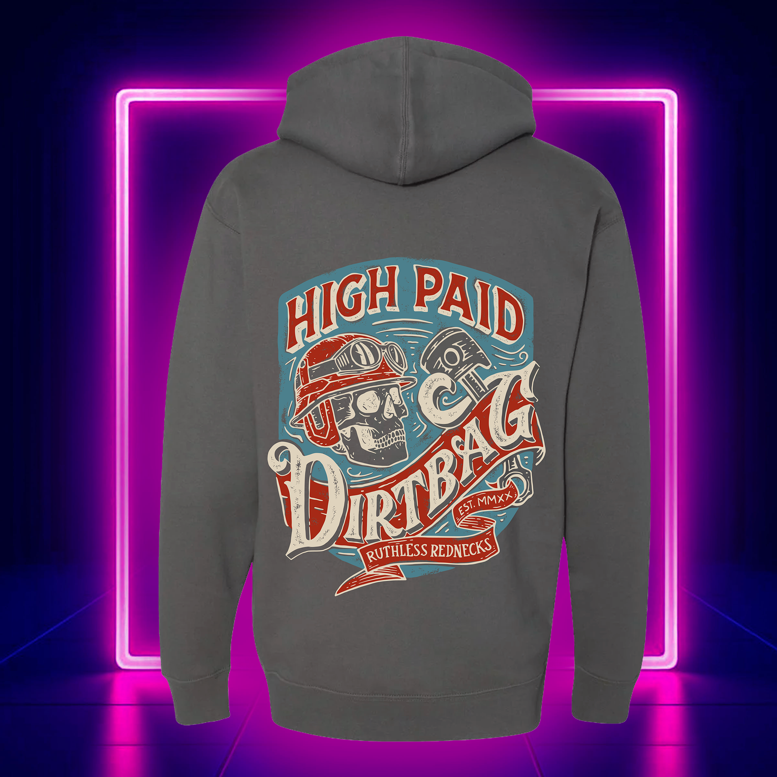 Well Earned - Supercharged 12oz Hoodie Charcoal