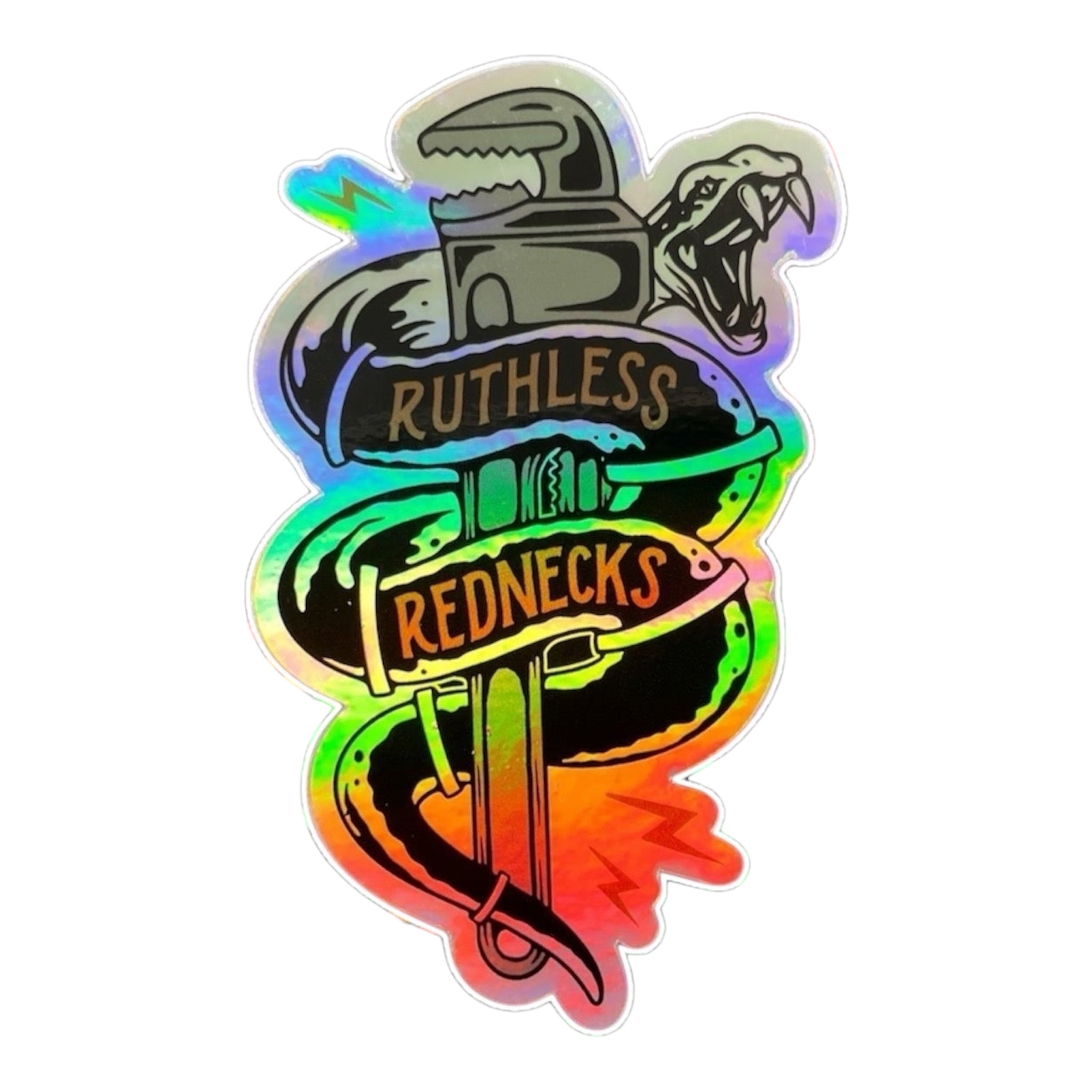 Snake Wrench Holographic Sticker