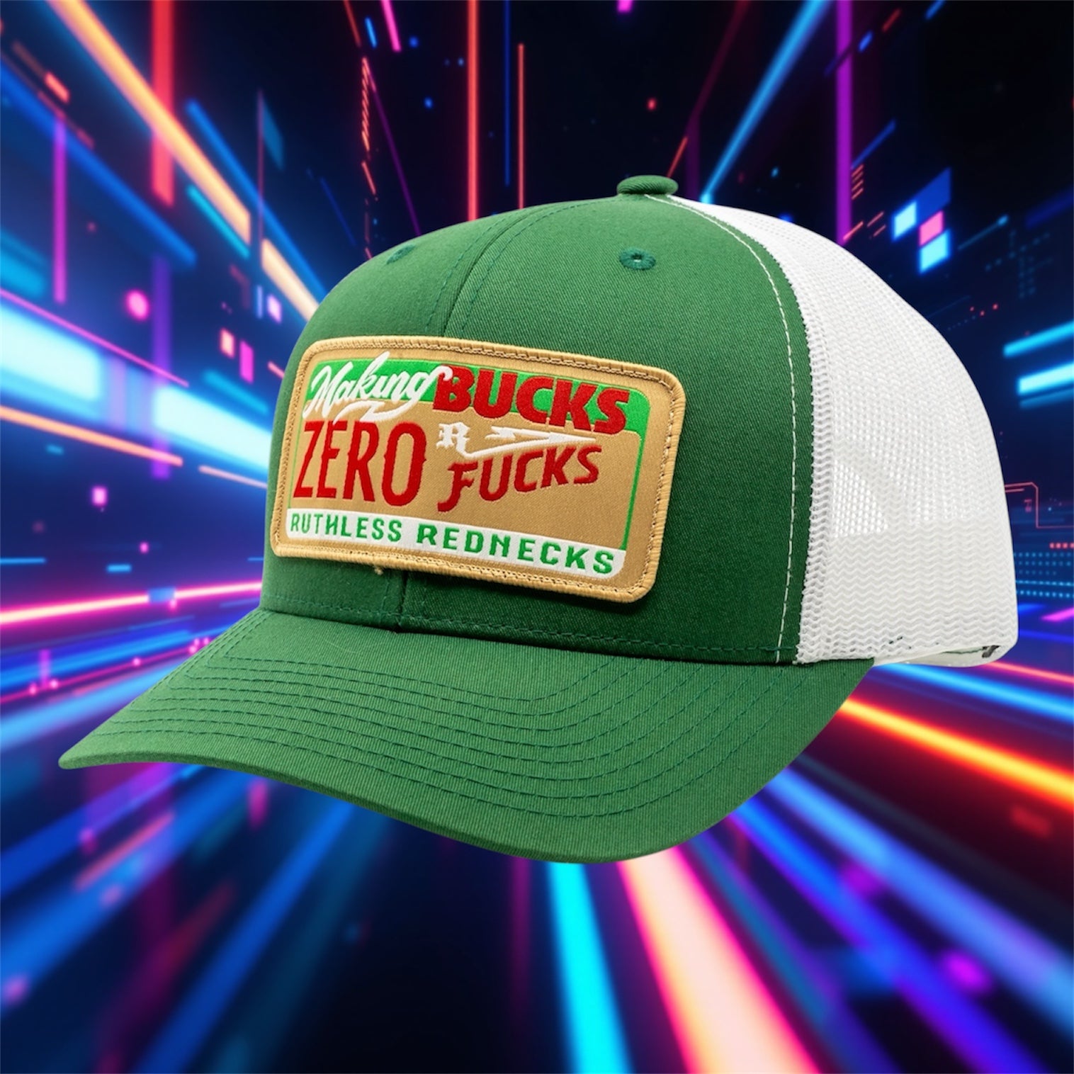 Payday Curved Brim Green-White Hat
