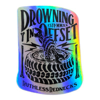 Drowning in Offset Holographic Sticker