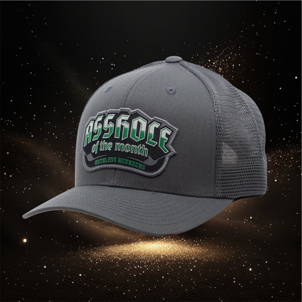 Top Shelf Asshole Of The Month Curved Brim Charcoal Hat