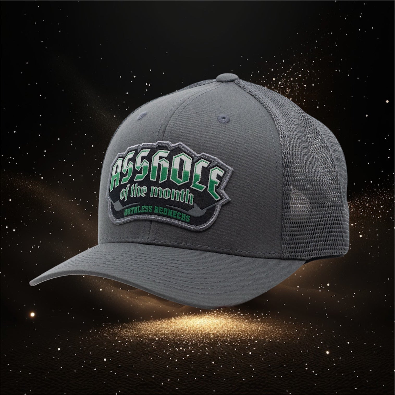 Top Shelf Asshole Of The Month Curved Brim Charcoal Hat