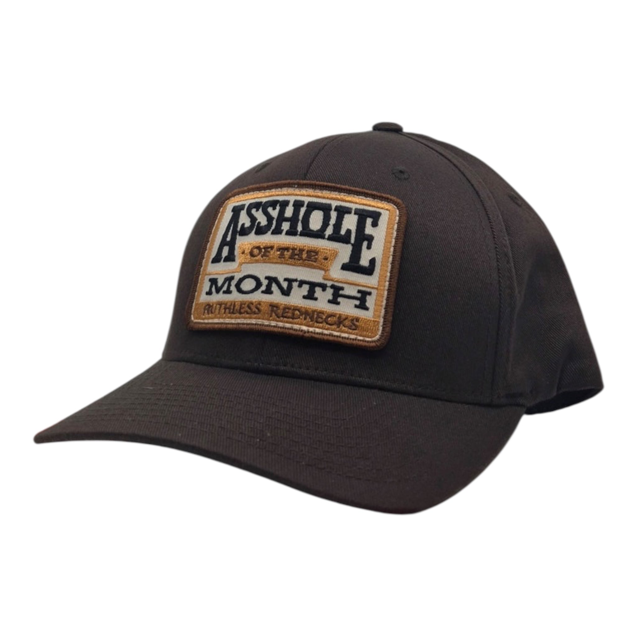 Asshole Of The Month Flexfit Brown Hat