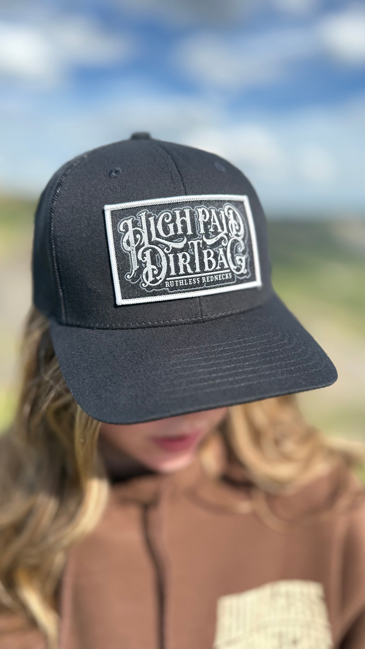 Gunsmoke Curved Brim Black Hat