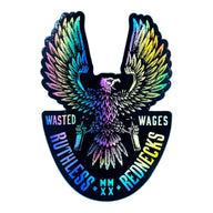 Flip The Bird Holographic Sticker