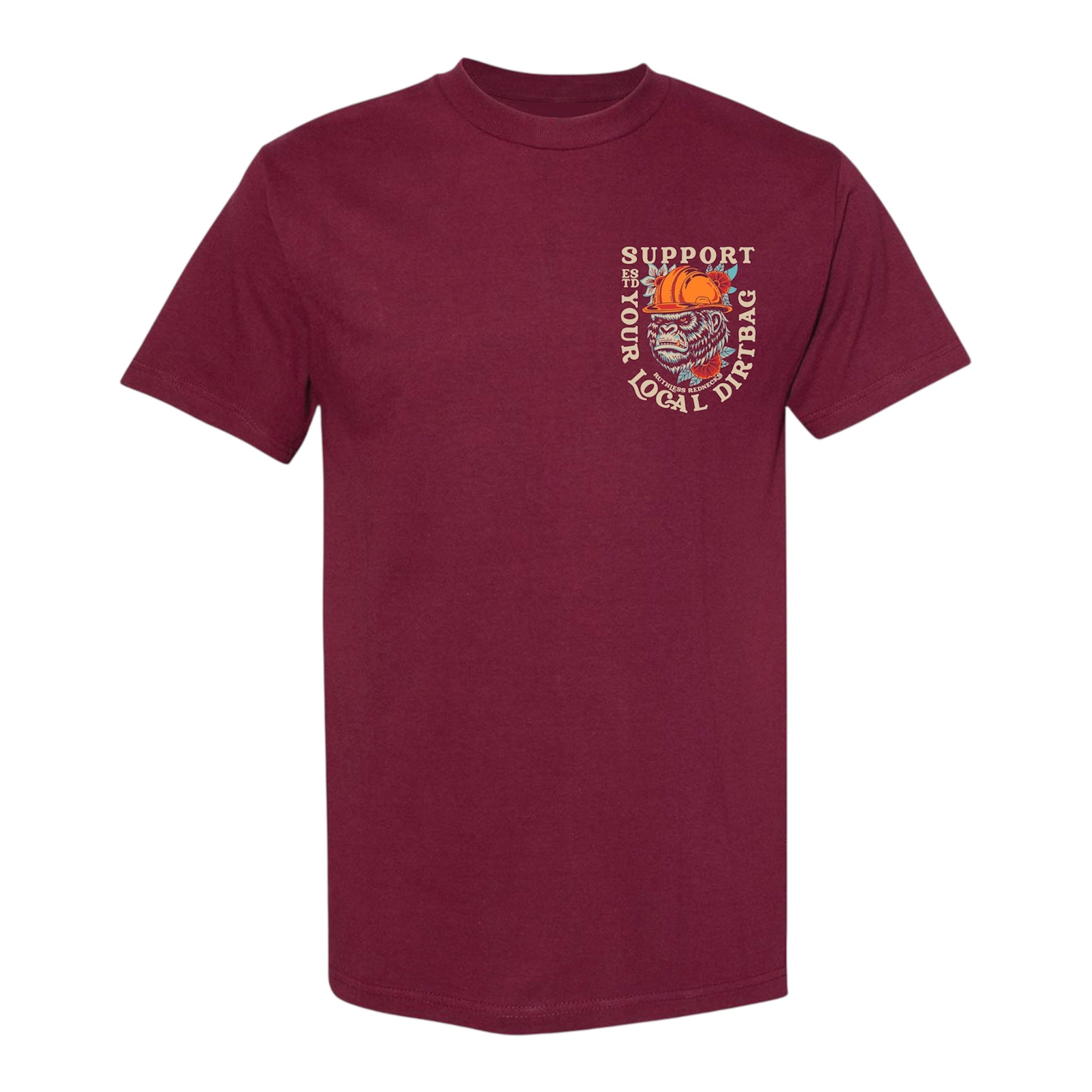 Ape Shift Short Sleeve Shirt Burgundy