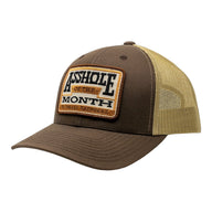 Asshole Of The Month Curved Brim Brown Hat