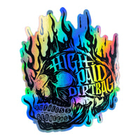 Fired Up Holographic Sticker XL