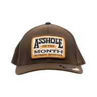 Asshole Of The Month Flexfit Brown Hat