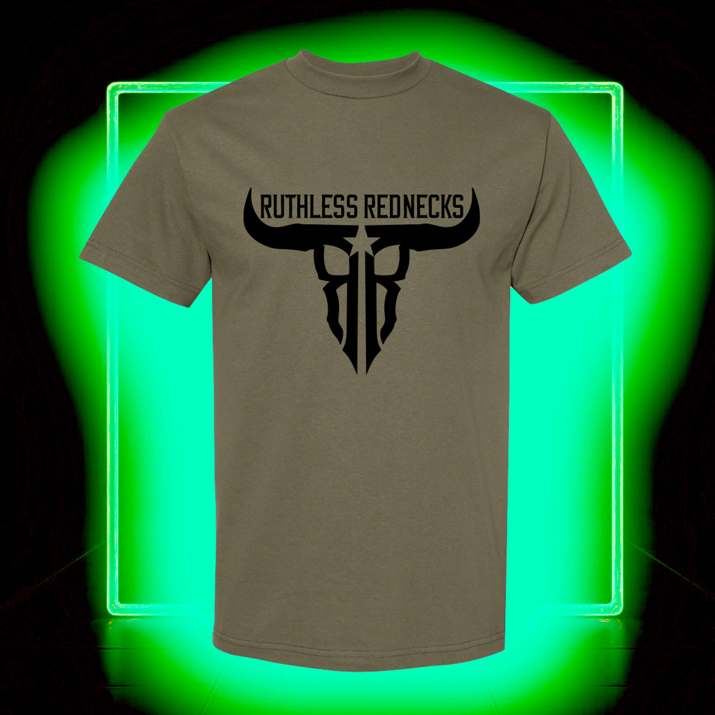 Be Ruthless Military Raw Talent Short Sleeve Shirt Army - Ruthless Rednecks