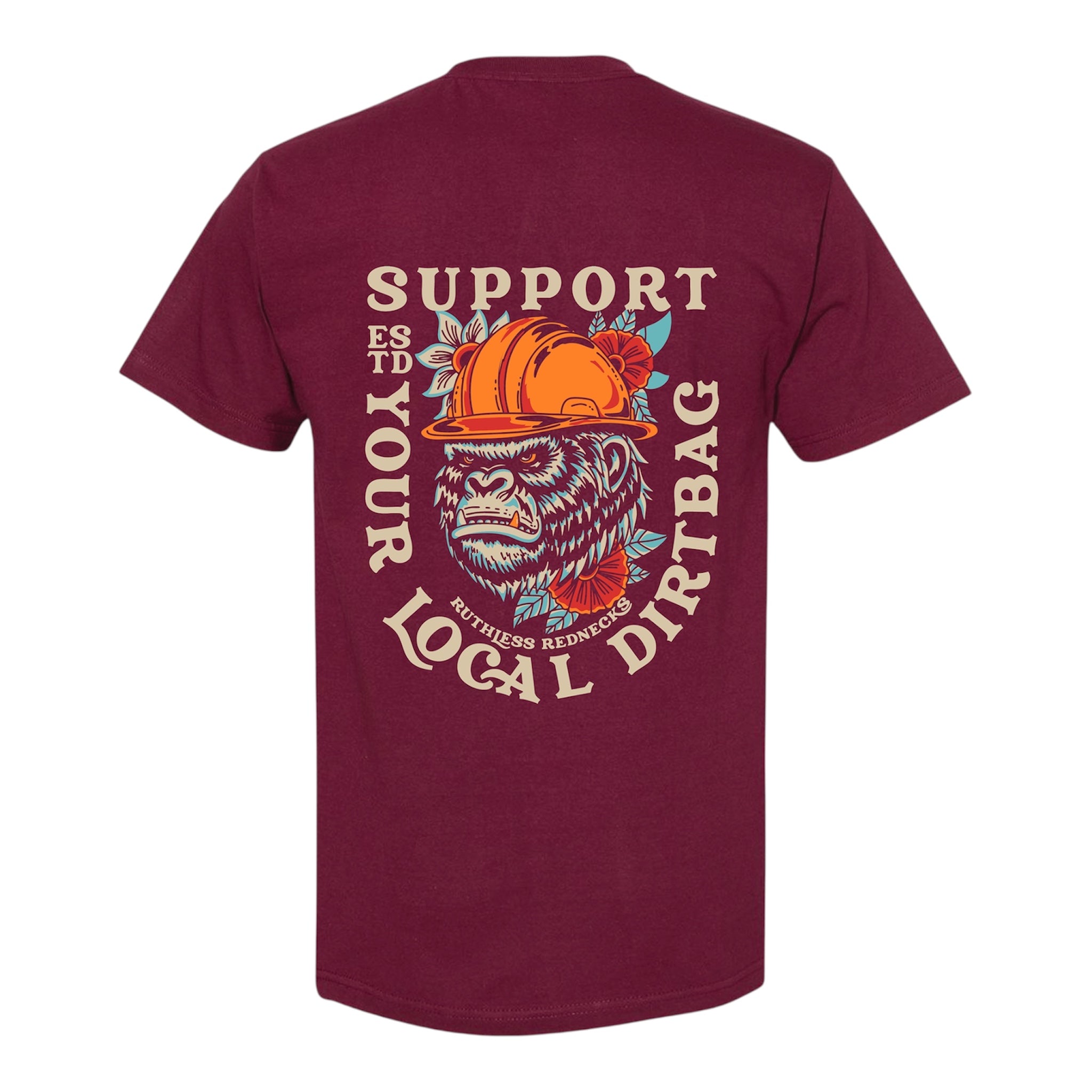 Ape Shift Short Sleeve Shirt Burgundy