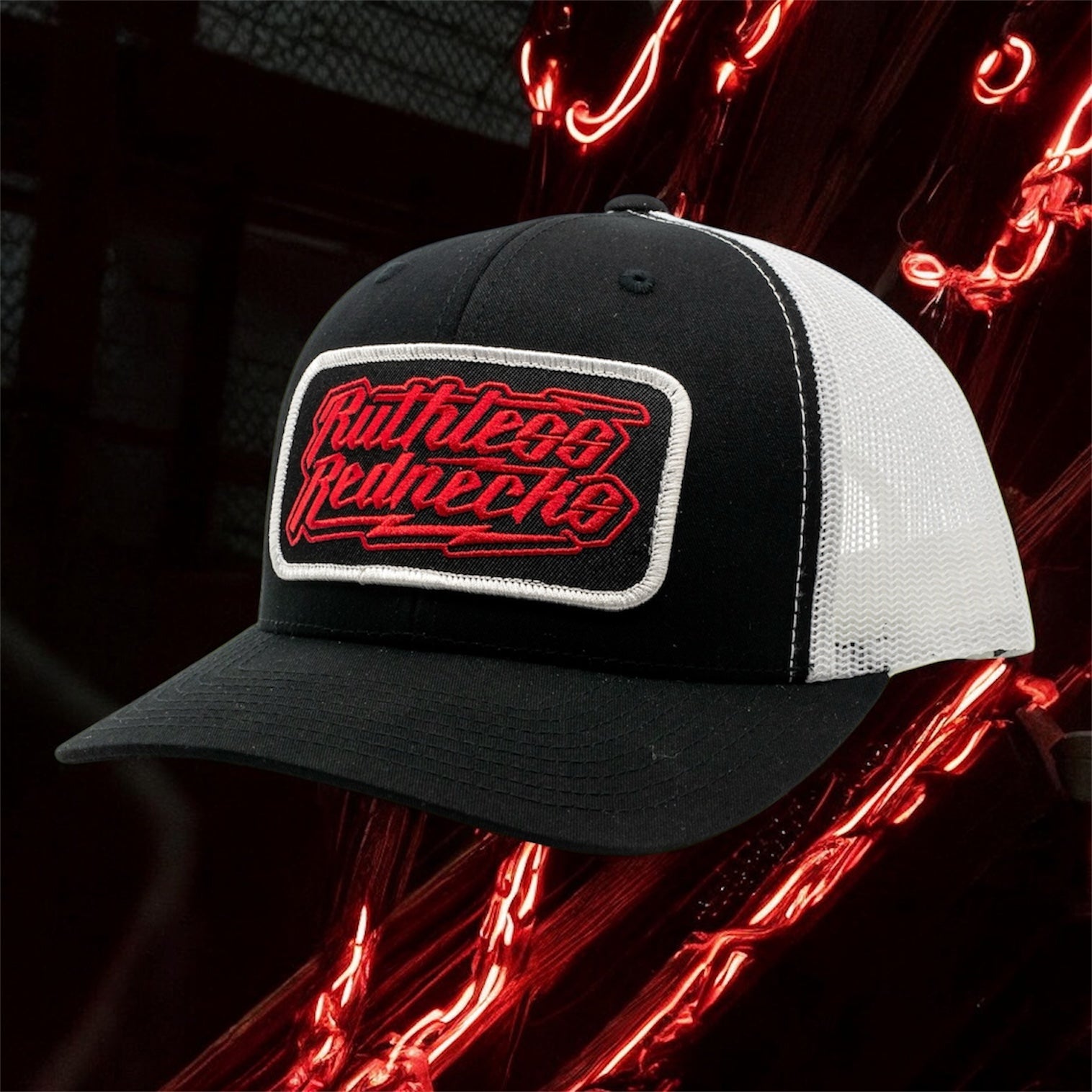 Impact Curved Brim Black-White Hat