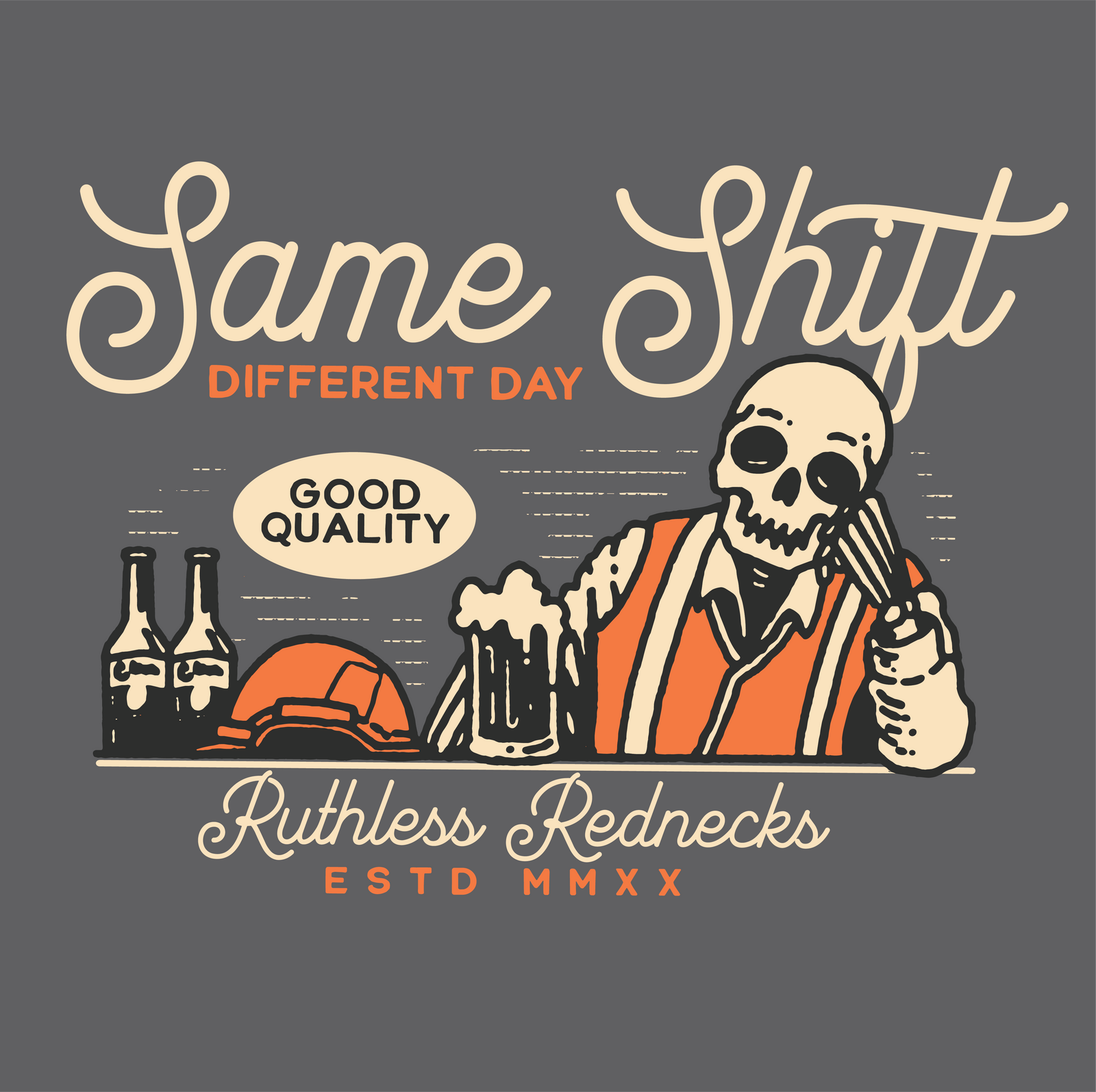 Tapped Out Short Sleeve Shirt Charcoal