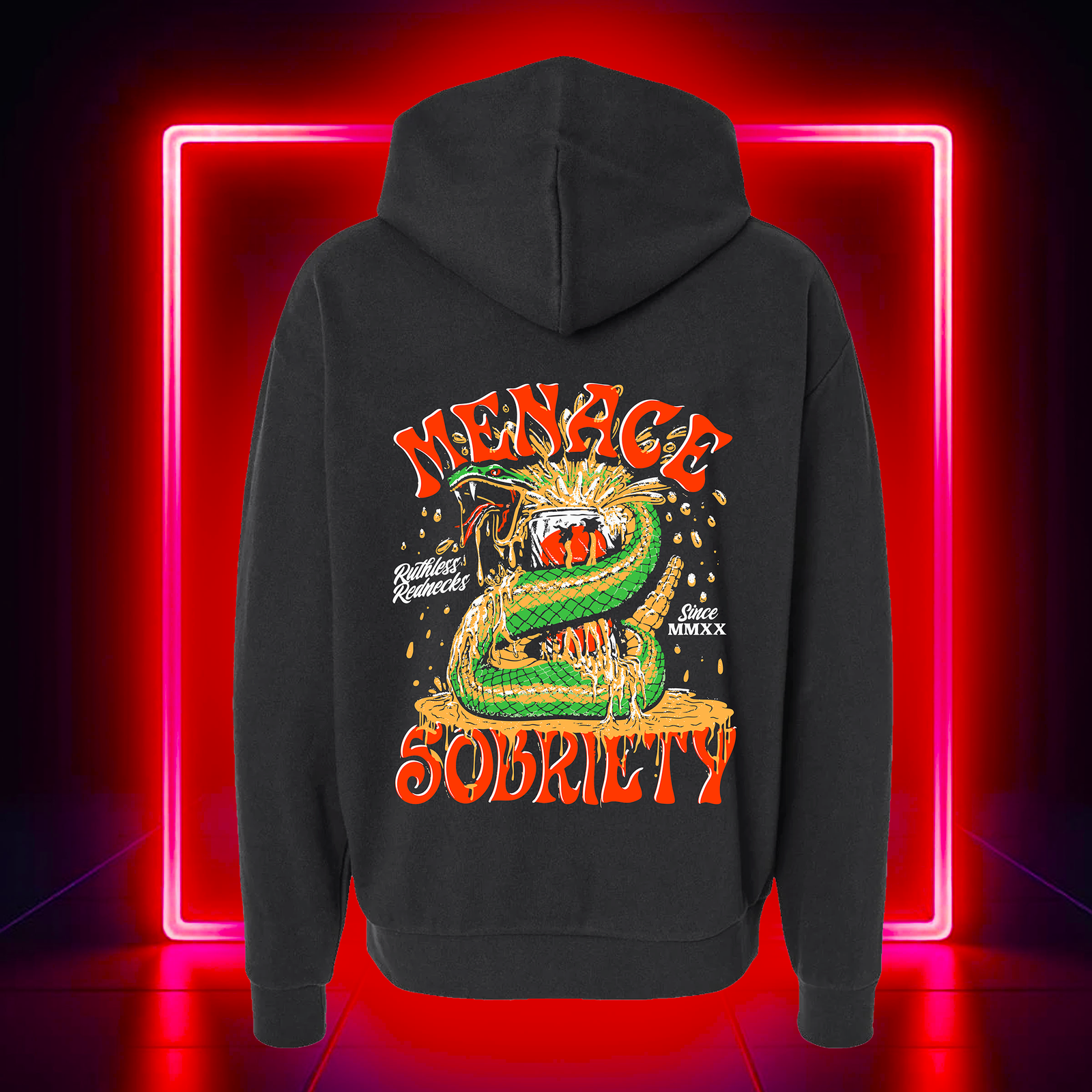 Menace 2 Sobriety - Supercharged 12oz Hoodie Black