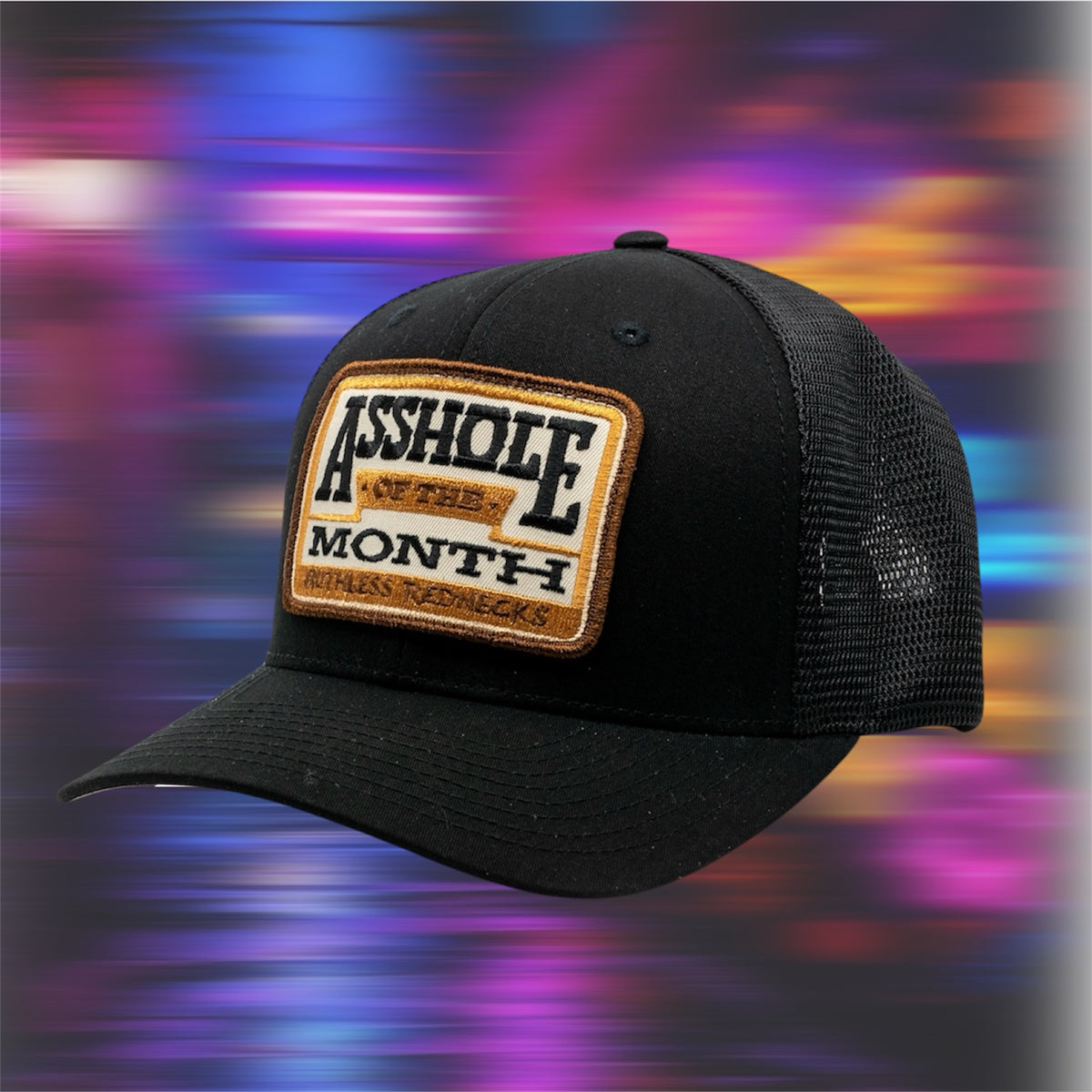 Asshole Of The Month Curved Brim Black Hat
