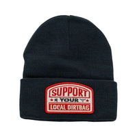 Support Your Local Dirtbag Beanie Black