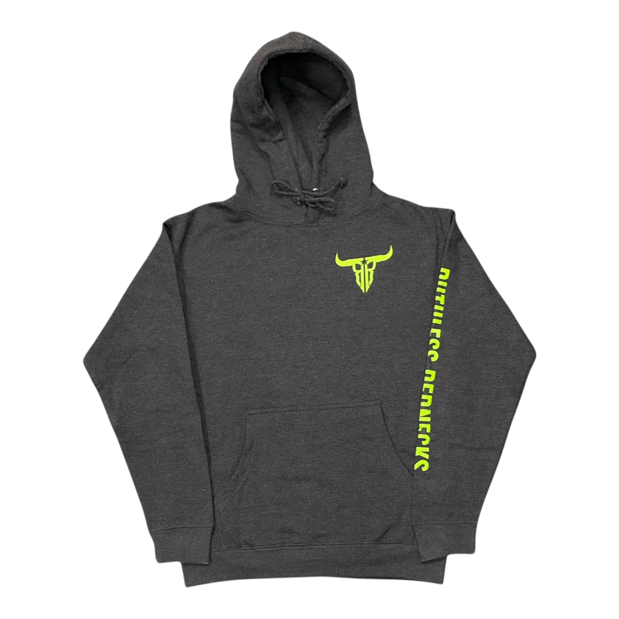 Icon - Heavyweight 10oz Hoodie Charcoal-Lime
