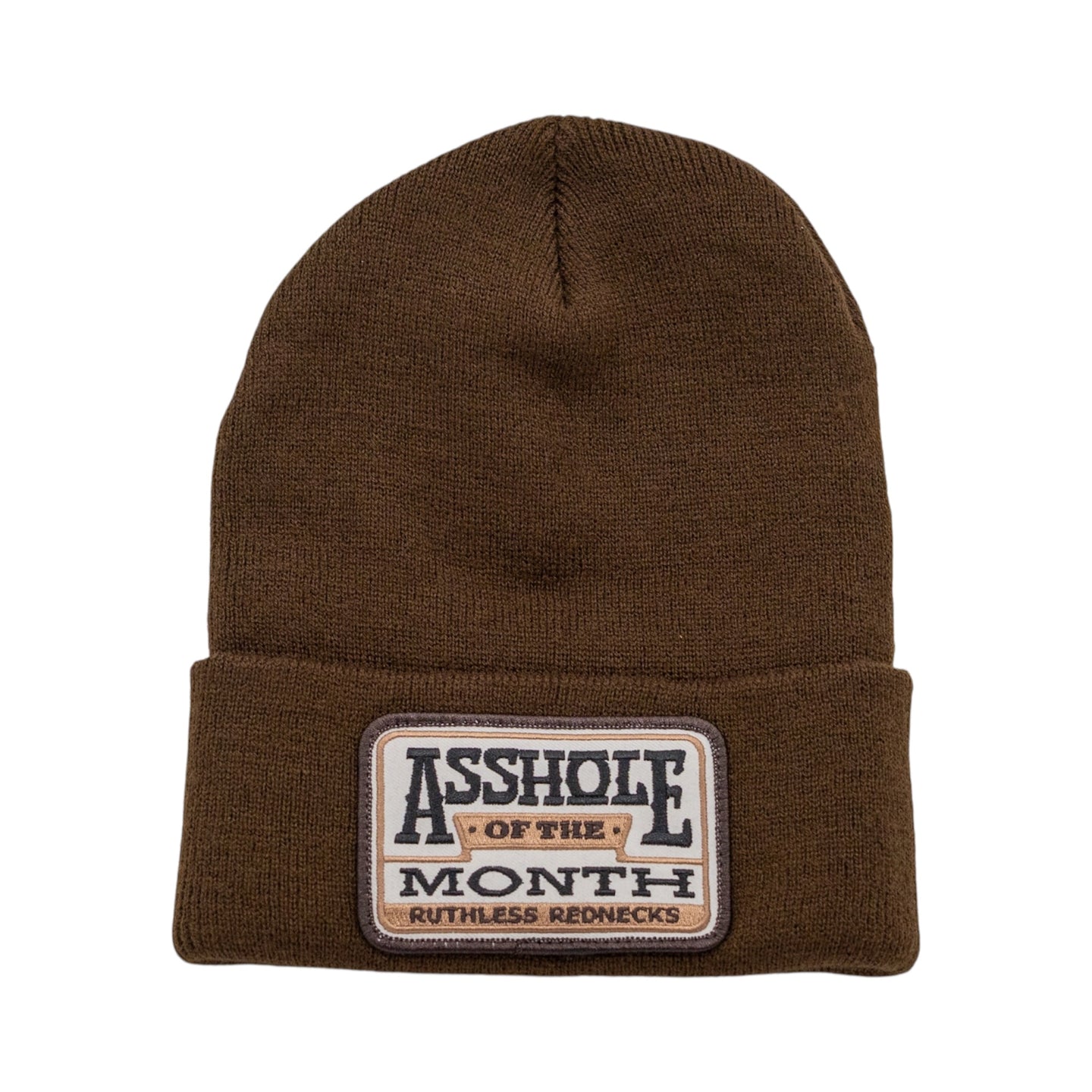 Asshole of the Month Beanie Brown