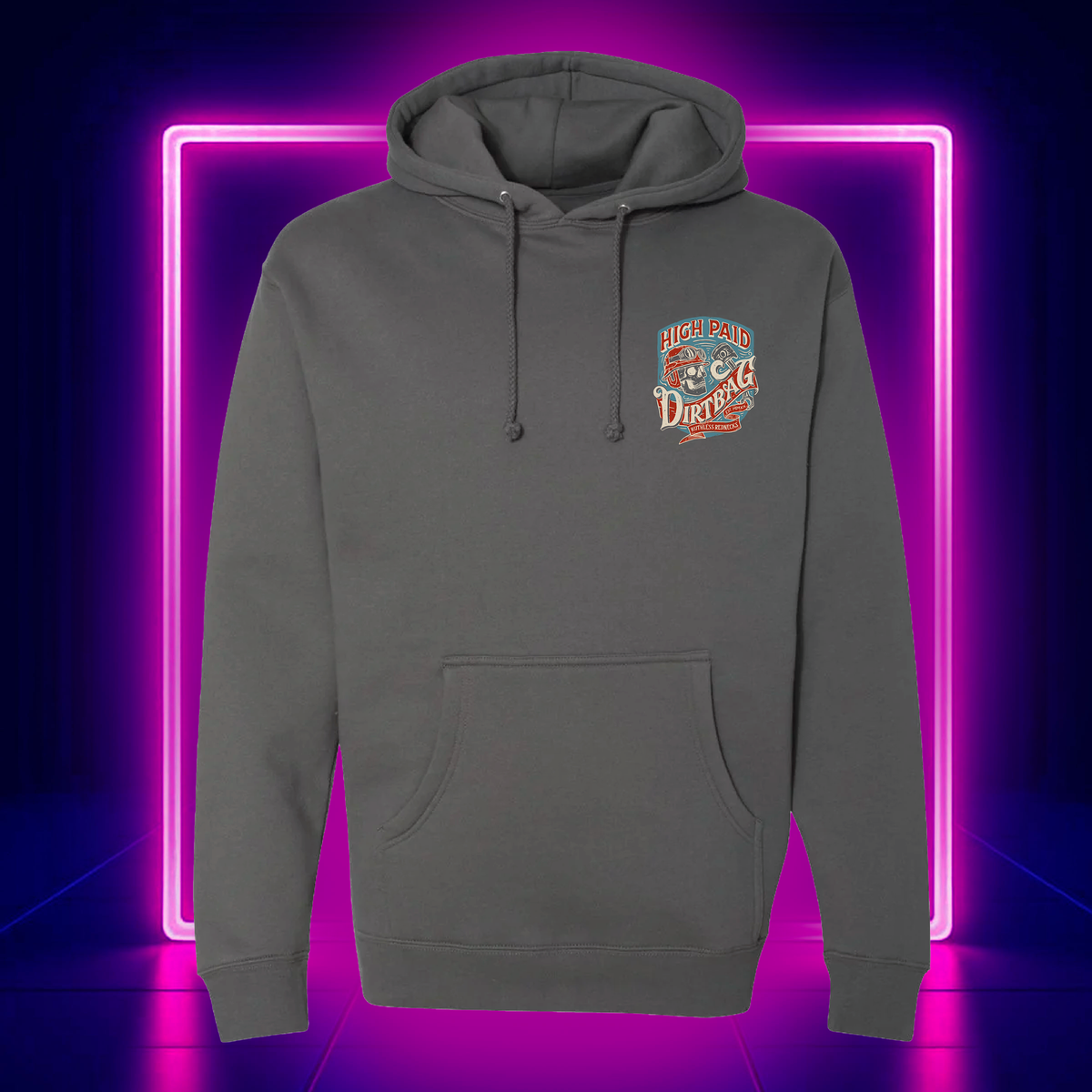 Well Earned - Supercharged 12oz Hoodie Charcoal