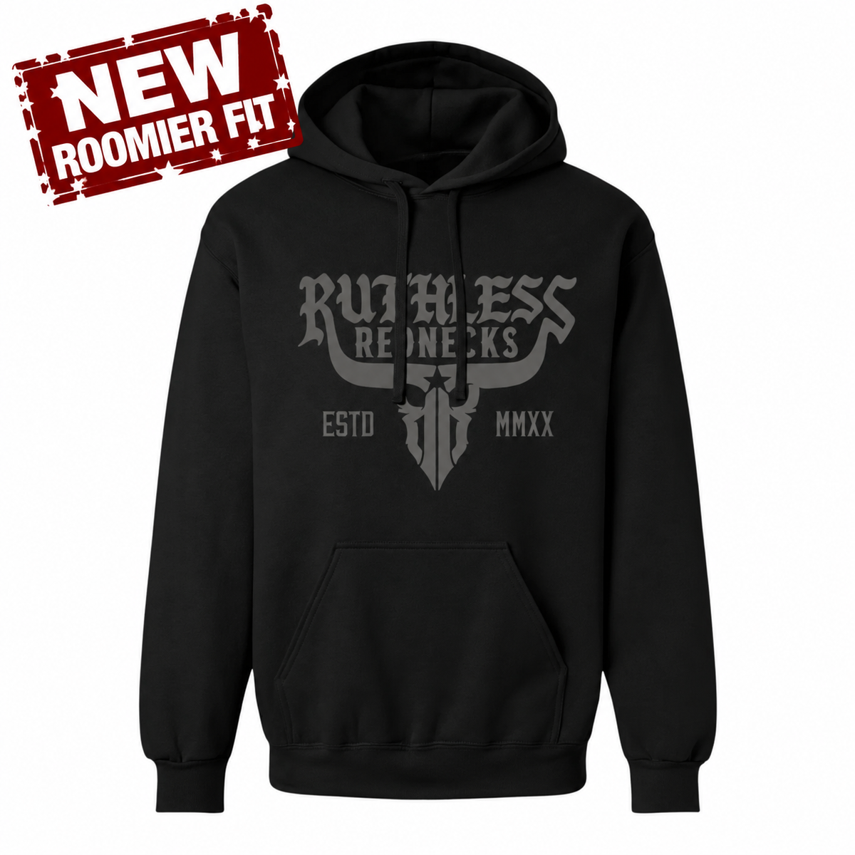 Raw Talent V2 - Supercharged 12oz Hoodie Black