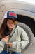 Impact Curved Brim Black-White Hat