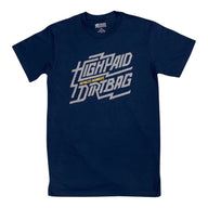 High Paid Dirtbag Short Sleeve Shirt Navy
