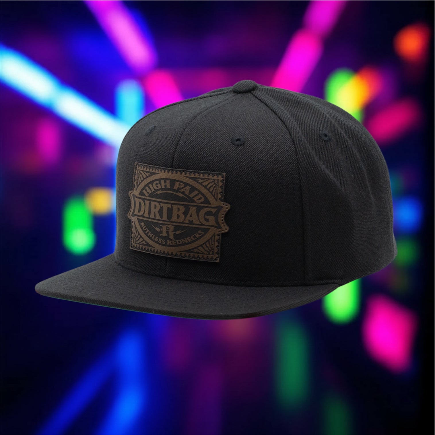 Throw Down Flatbrim Black Patch Hat