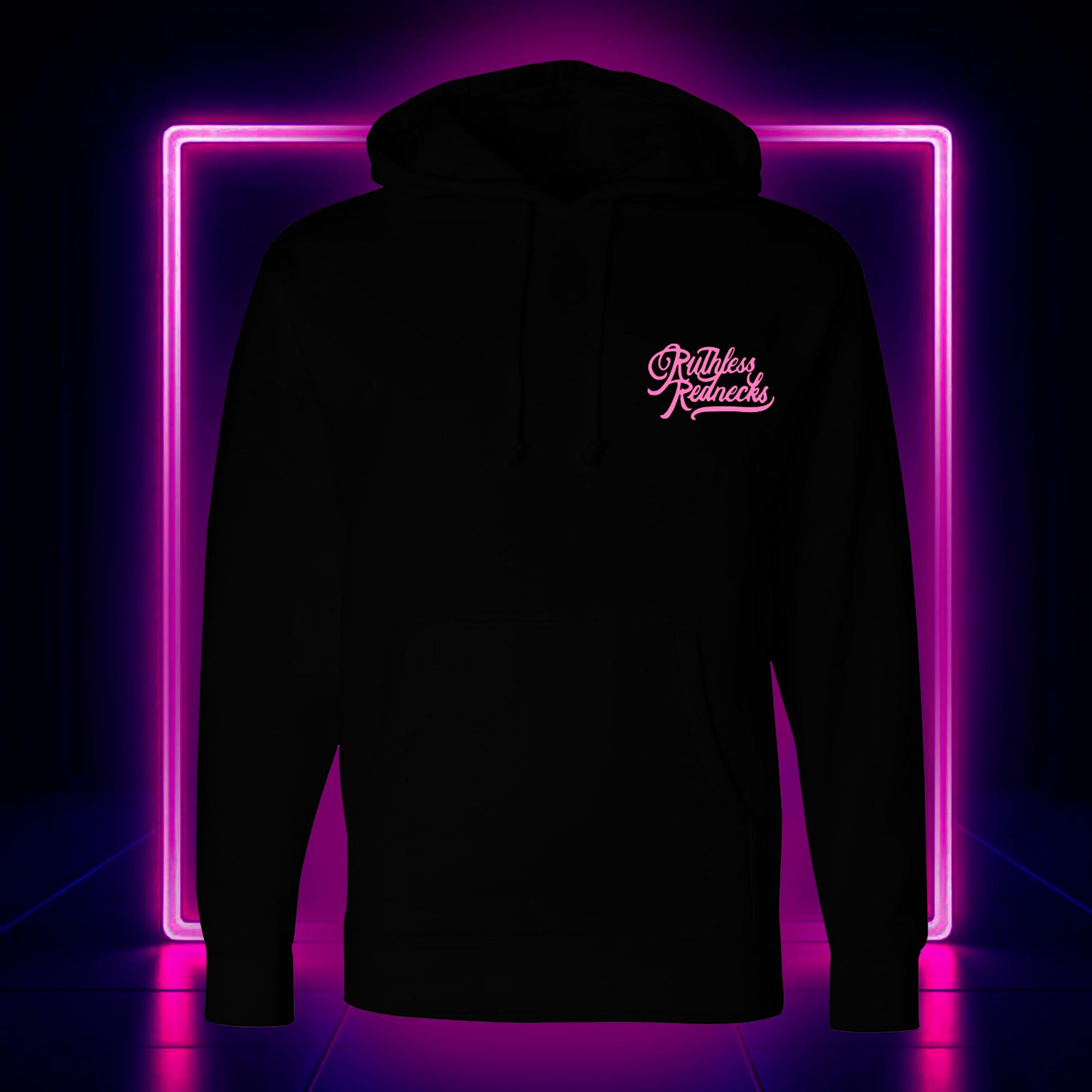 MBZF Whiskey Heavyweight 10 oz Hoodie Black-Pink