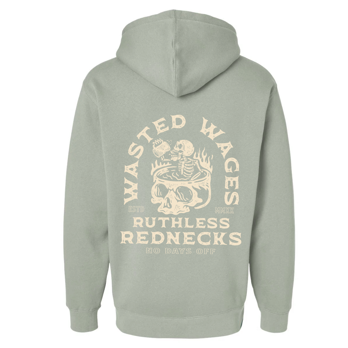Skull Spa - Supercharged 12oz Hoodie Sage