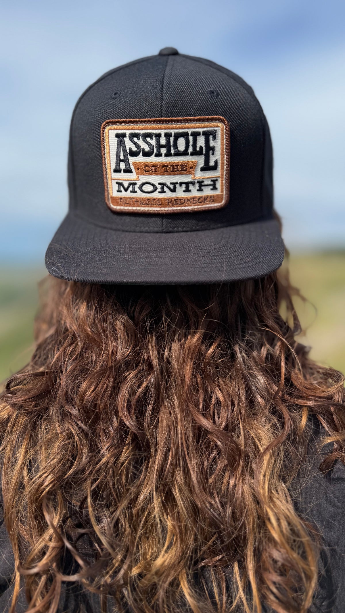 Asshole Of The Month Flatbrim Black Hat