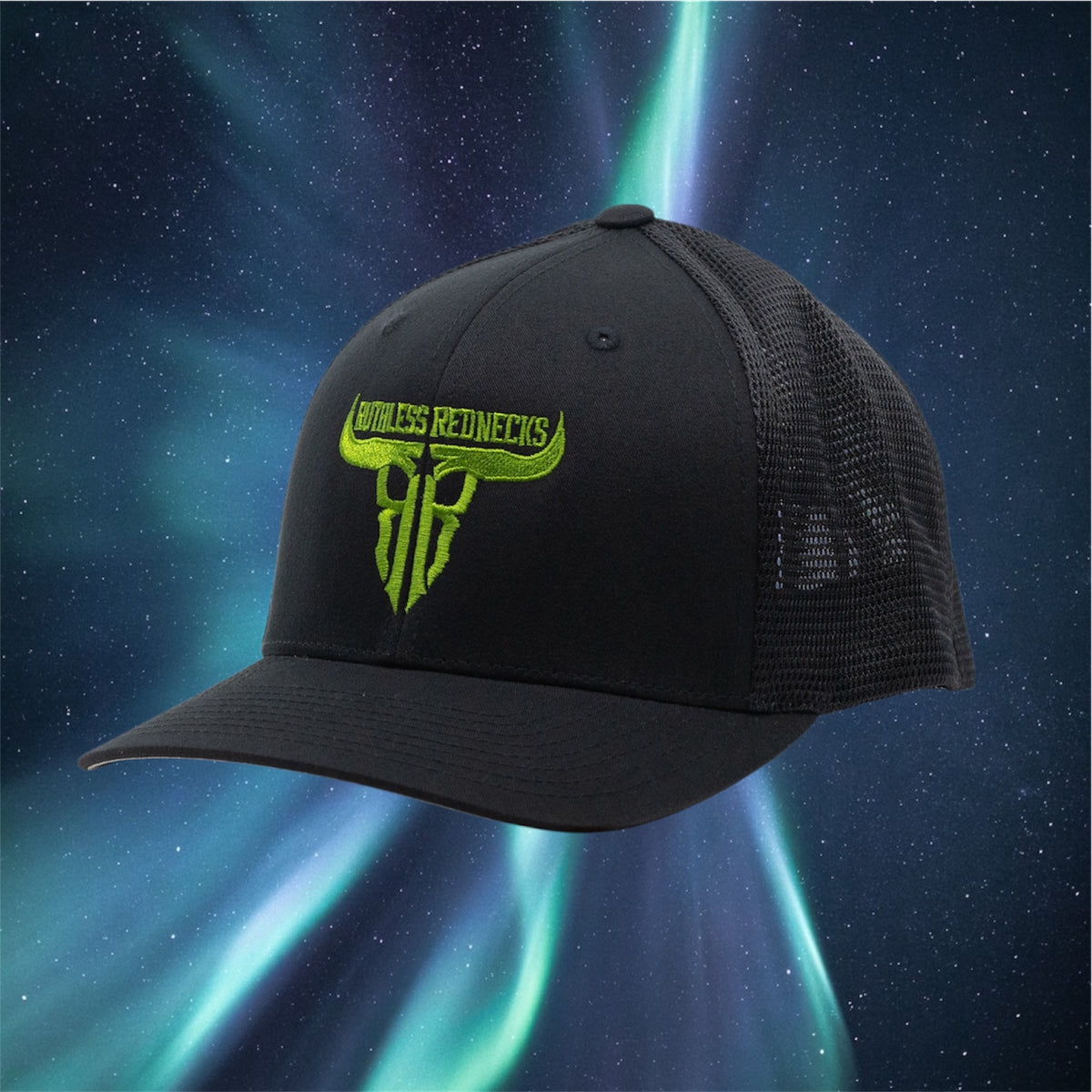 Raw Talent Curved Brim Black-Lime Hat