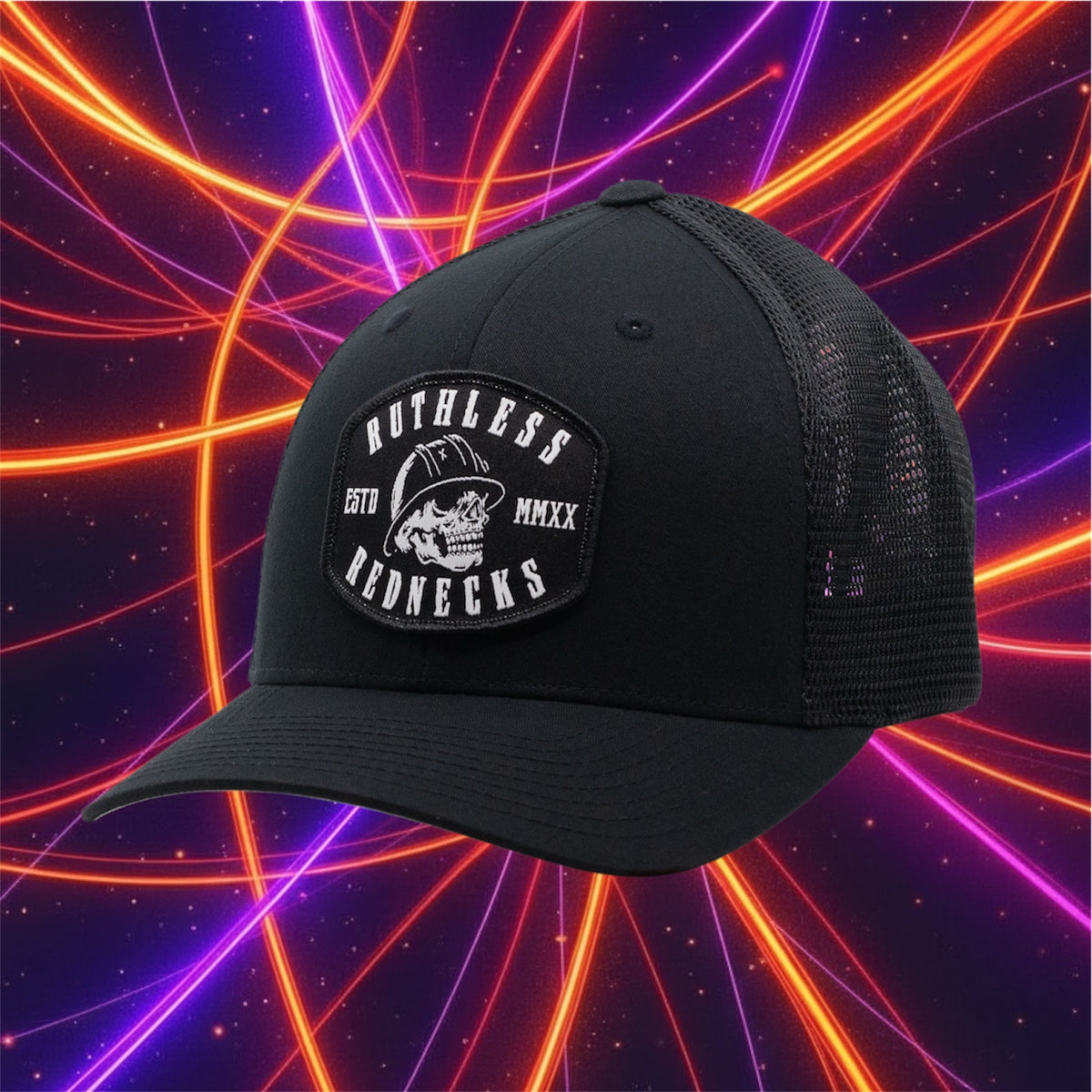 Hired Gun Curved Brim Snapback Black Hat