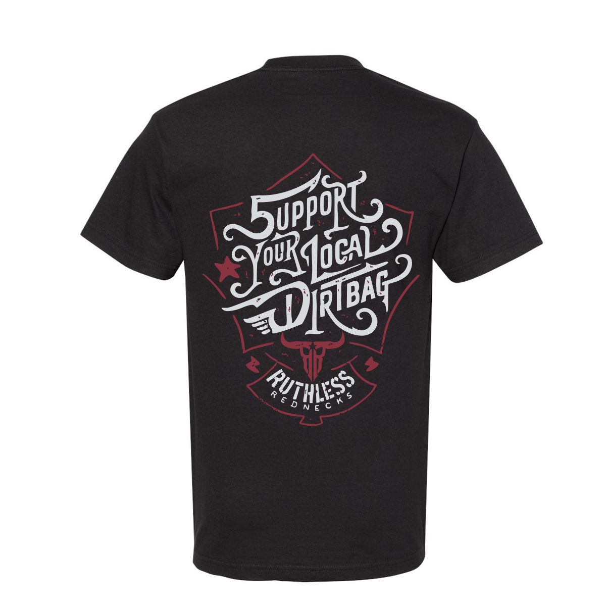 Support Your Local Dirtbag Short Sleeve Shirt Black