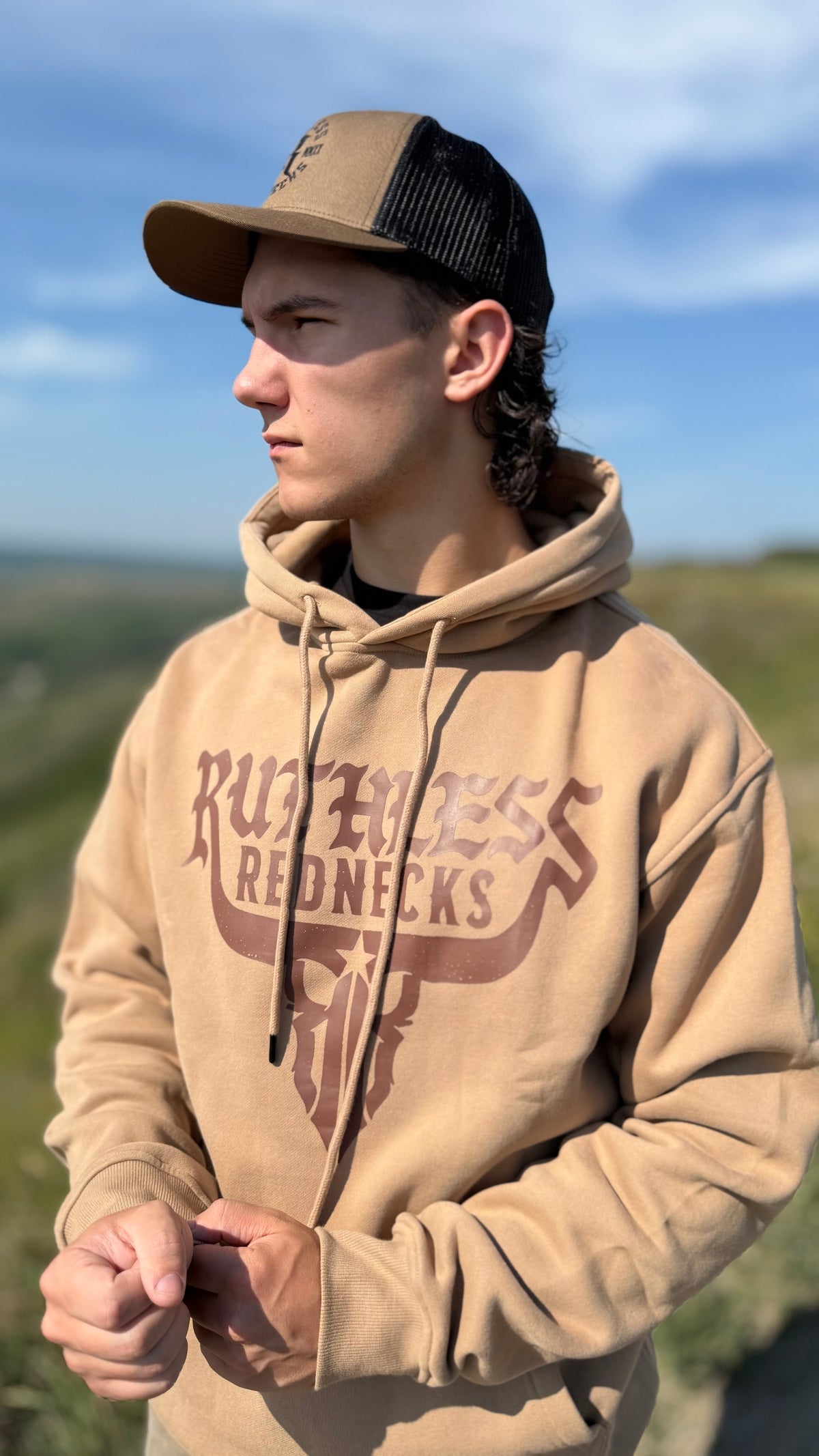 Raw Talent V2 - Supercharged 12oz Hoodie Sandstone