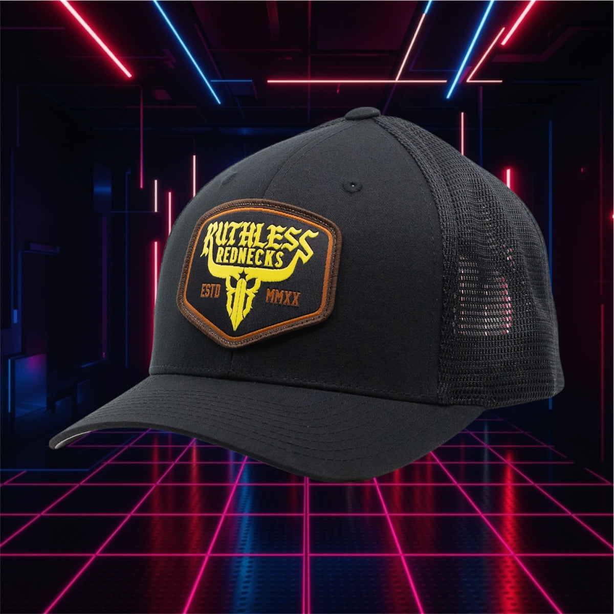 Raw Talent Curved Brim Black Patch Hat