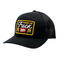Black Label Curved Brim Black Hat