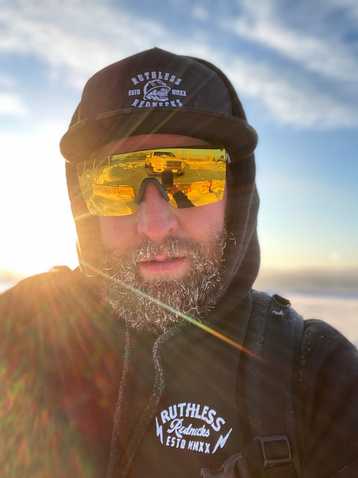 Hired Gun Curved Brim Snapback Black Hat