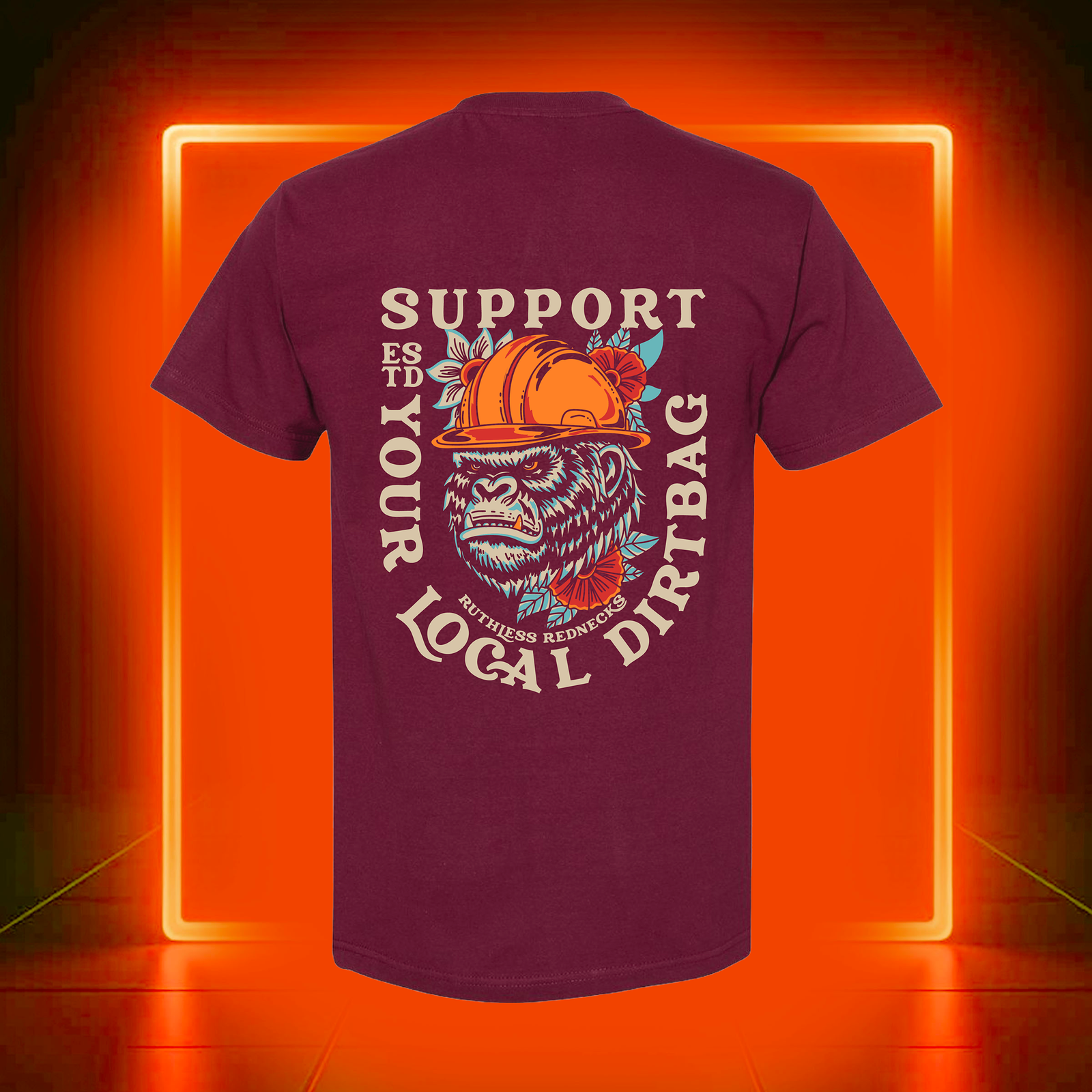 Ape Shift Short Sleeve Shirt Burgundy