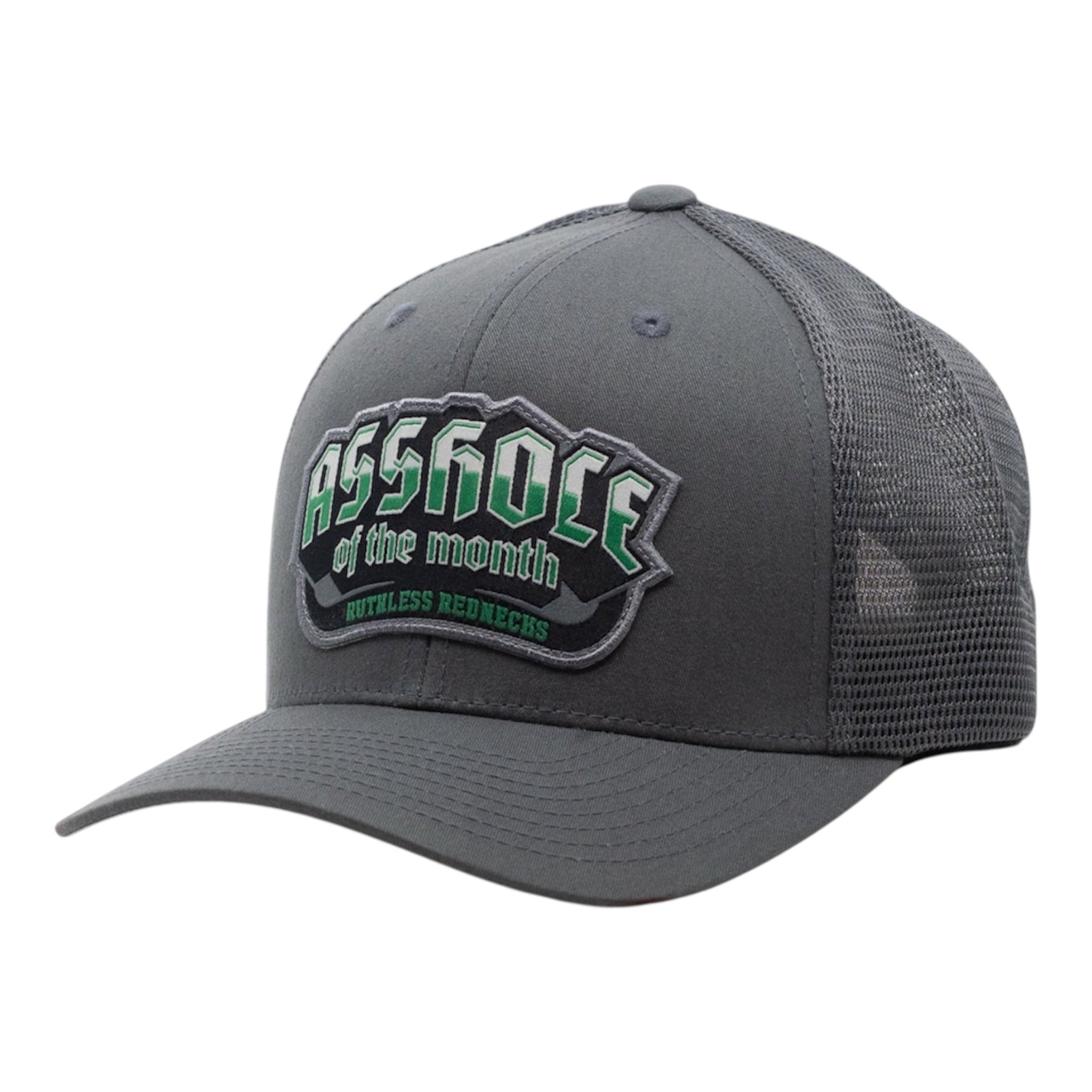 Top Shelf Asshole Of The Month Curved Brim Charcoal Hat