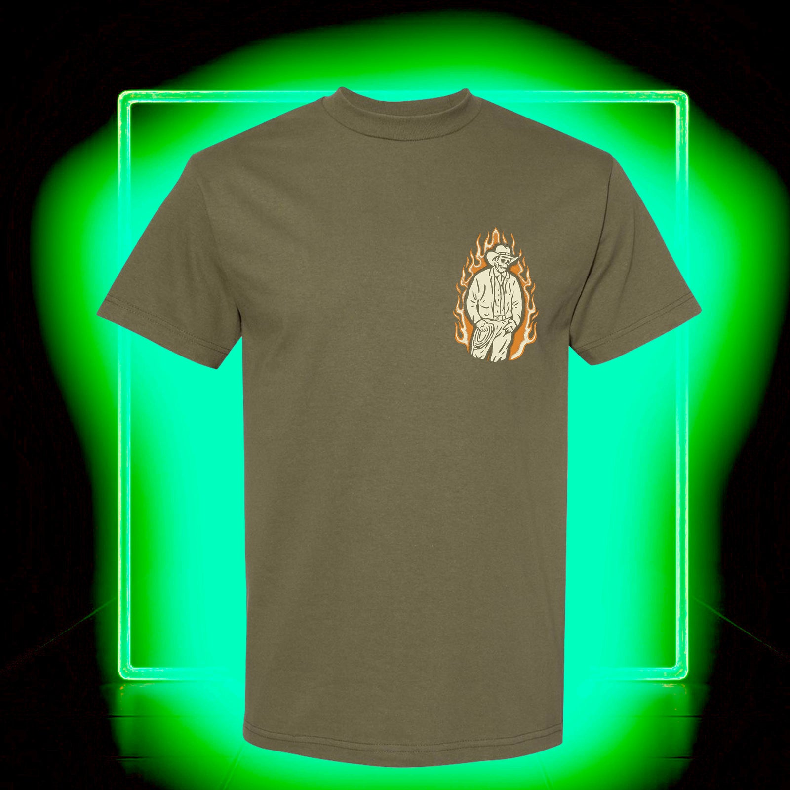 RR Fireball Short Sleeve Shirt Army Green