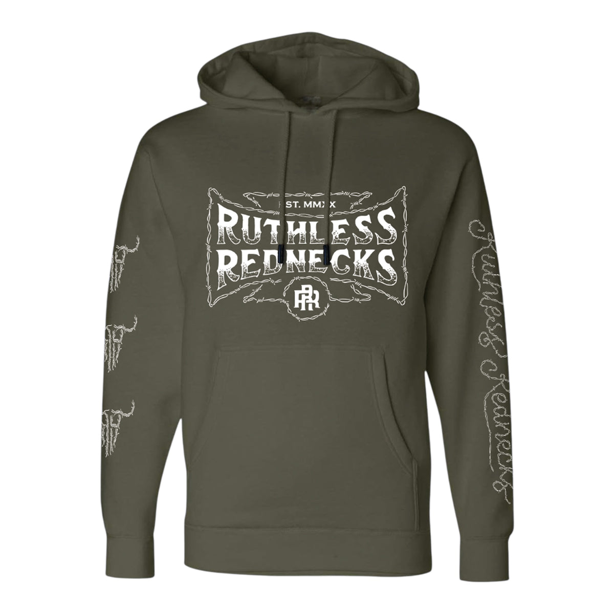Reckless - Supercharged 12oz Hoodie Army