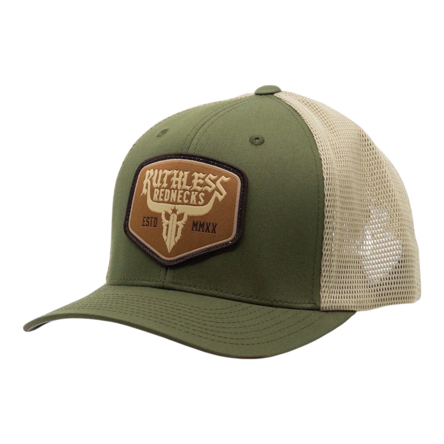 Raw Talent Curved Brim Olive Khaki Patch Hat