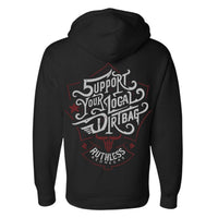 Support Your Local Dirtbag - Supercharged 12oz Hoodie Black