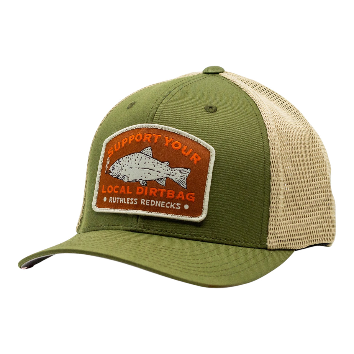 Smoked Curved Brim Moss-Khaki Hat