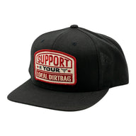 Support Your Local Dirtbag Flatbrim Black Hat