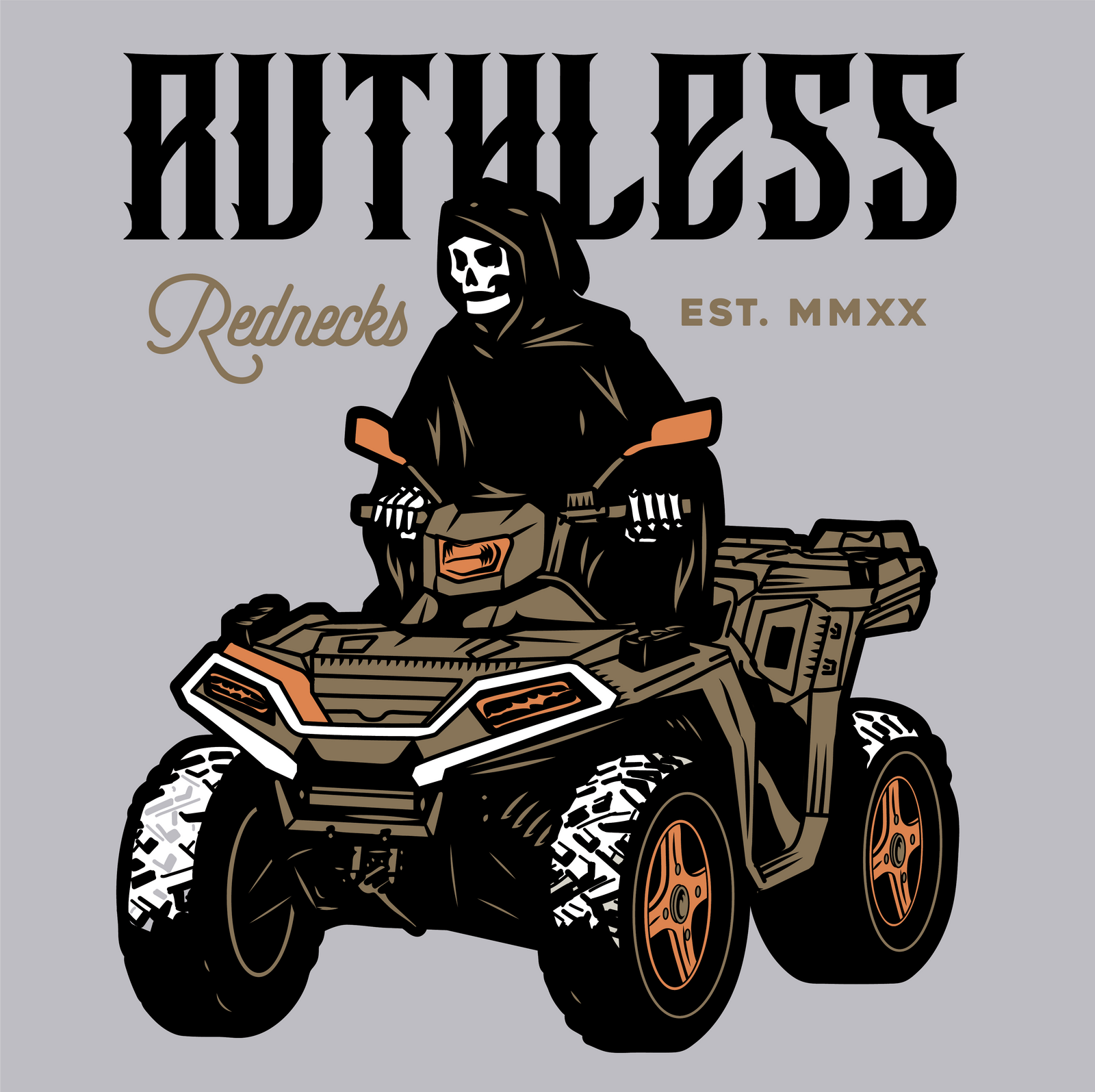 Grim Ripper Short Sleeve Shirt Ash Grey