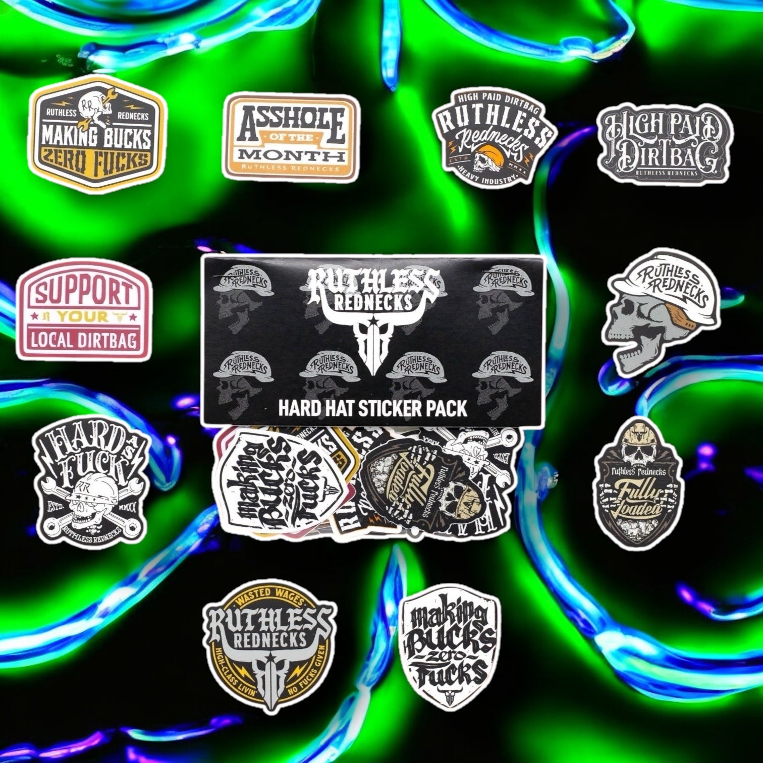 Redneck Rippers Stickers Sticker Pack - Ruthless Rednecks