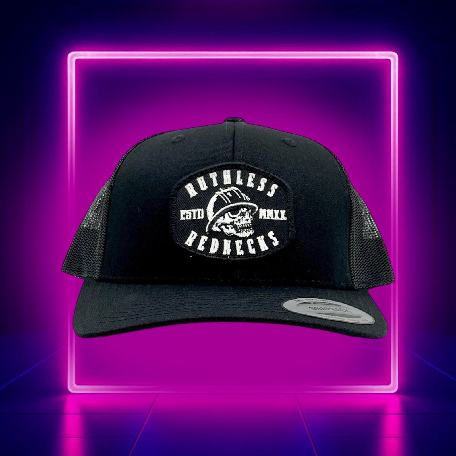Hired Gun Curved Brim Snapback Black Hat
