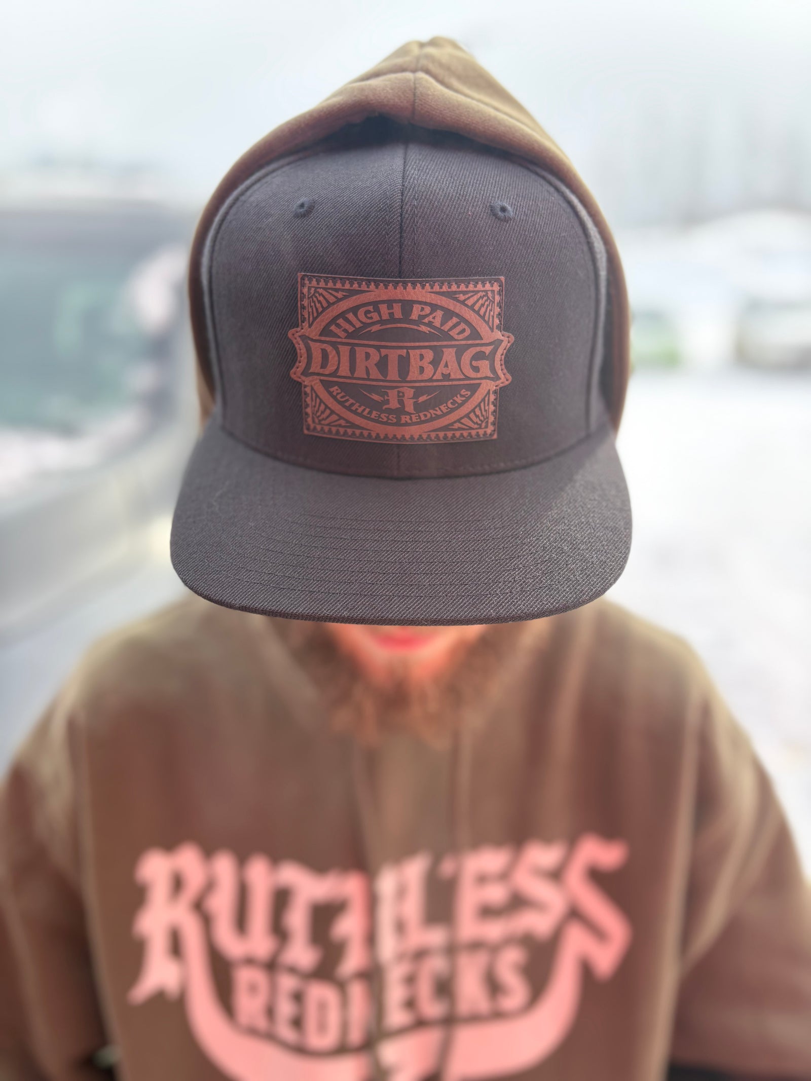 Throw Down Flatbrim Black Patch Hat