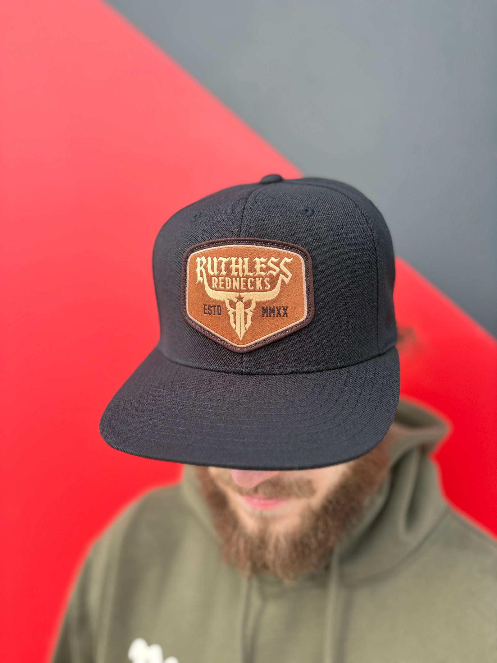 Raw Talent Flatbrim Black-Khaki Patch Hat